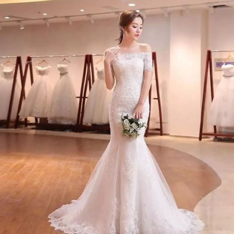 Gaun Pengantin Off Shoulder