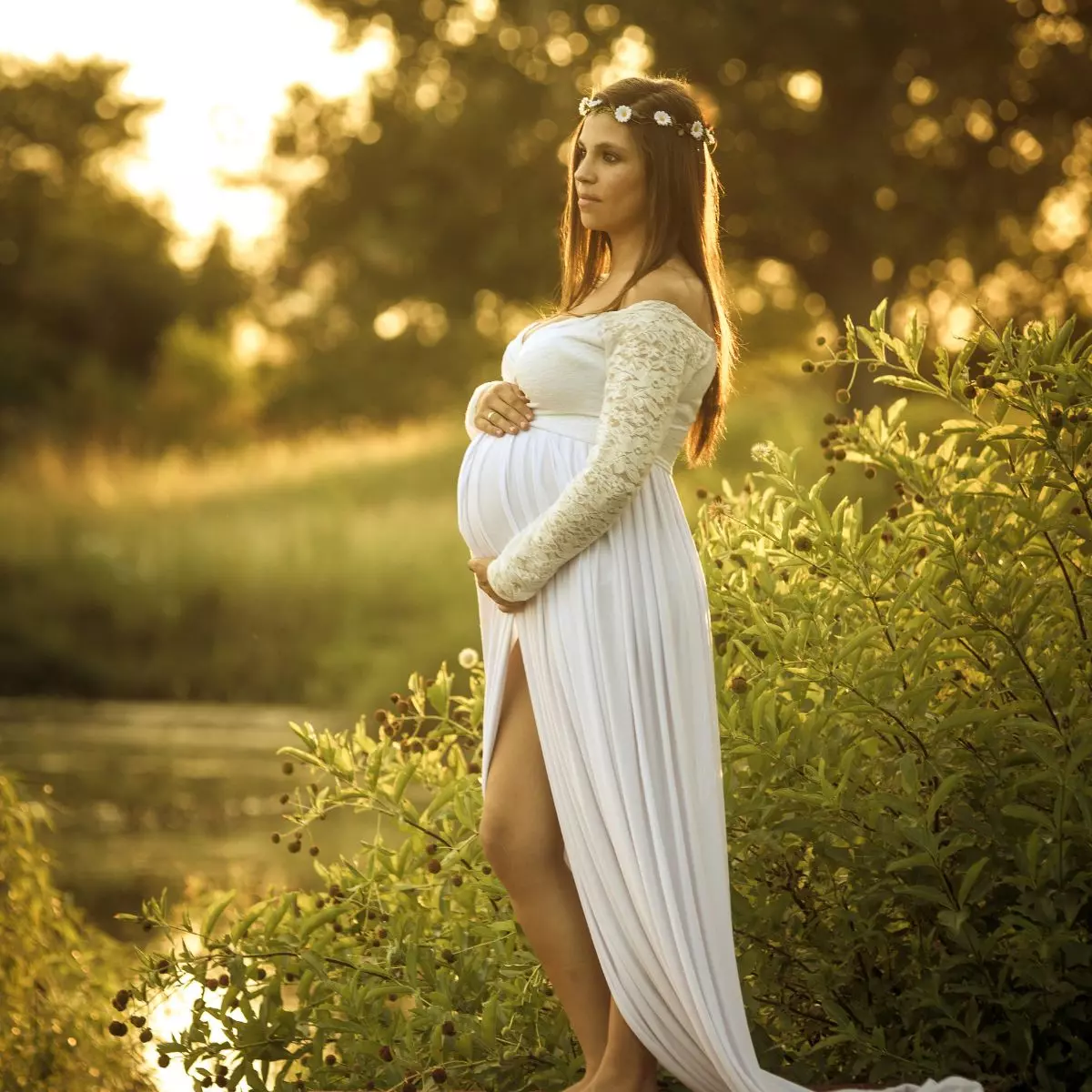 1. Dress Maternity Lengan Panjang
